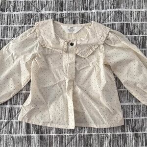 H&M COLLARED COTTON BLOUSE SIZE 2t